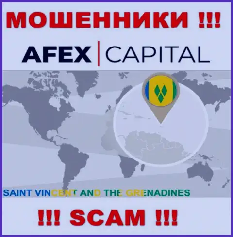 AfexCapital Com намеренно прячутся в офшоре на территории Saint Vincent and the Grenadines, internet мошенники