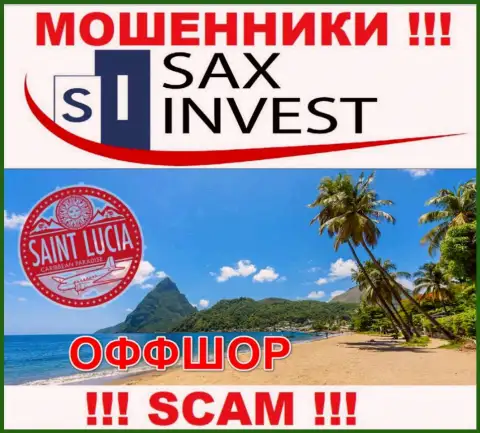 Т.к. Sax Invest базируются на территории Saint Lucia, присвоенные финансовые вложения от них не забрать