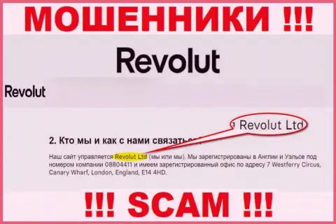 Revolut Ltd - это контора, которая руководит internet-мошенниками Revolut