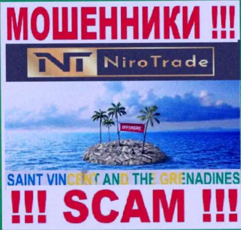 NiroTrade Com осели на территории Сент-Винсент и Гренадины и свободно отжимают денежные средства