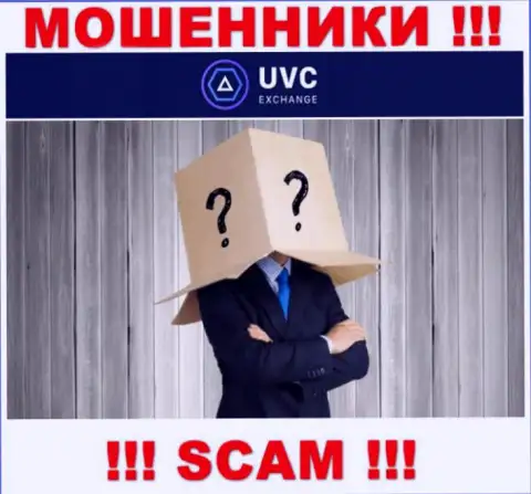 Не взаимодействуйте с мошенниками UVCExchange Com - нет инфы об их непосредственных руководителях