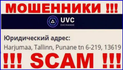 ЮВС Эксчендж - это противозаконно действующая компания, которая прячется в офшоре по адресу: Харьюмаа, Таллинн, Пунане тн 6-219, 13619