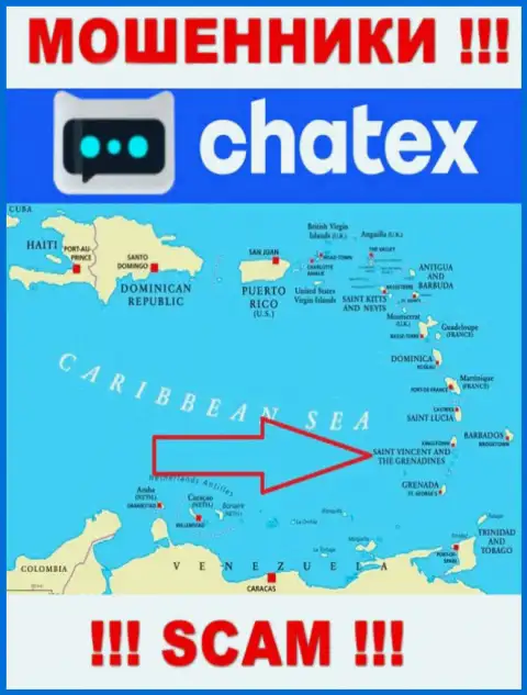 Не верьте мошенникам Chatex Com, ведь они обосновались в офшоре: Сент-Винсент и Гренадины