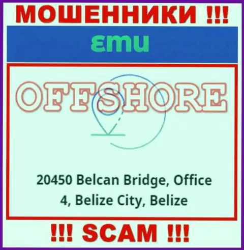 Организация EM U находится в оффшорной зоне по адресу: 20450 Belcan Bridge, Office 4, Belize City, Belize - явно интернет мошенники !!!