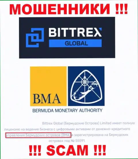 И организация Bittrex и ее регулятор - Bermuda Monetary Authority (BMA), являются ворюгами
