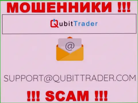 Электронная почта шулеров QubitTrader, предложенная на их интернет-сервисе, не надо общаться, все равно лишат денег