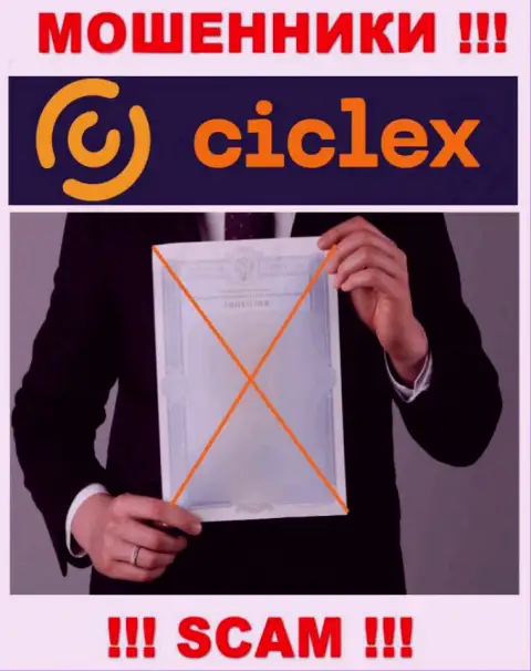 Информации о лицензии компании Ciclex Com у нее на официальном сайте НЕ ПОКАЗАНО