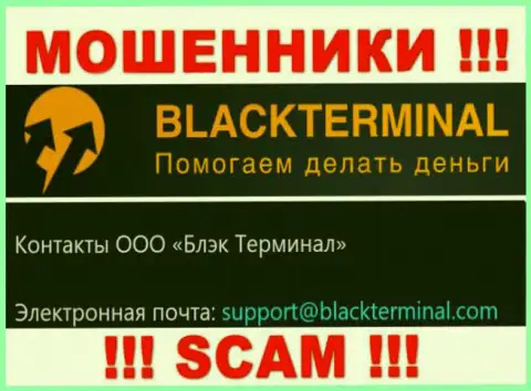 Не спешите связываться с internet кидалами BlackTerminal, даже через их e-mail - обманщики