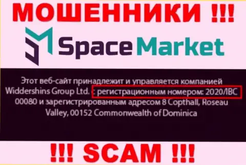 Рег. номер, который присвоен конторе Space Market - 2020/IBC 00080