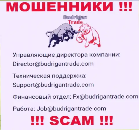 Не пишите письмо на е-мейл Budrigan Ltd - это мошенники, которые сливают депозиты лохов