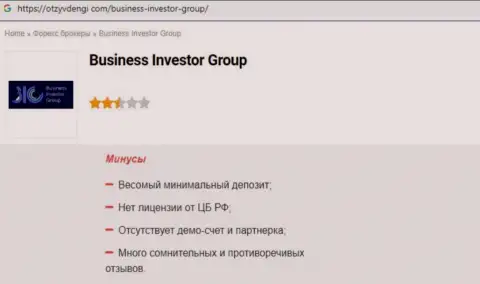 Контора Business Investor Group - это МАХИНАТОРЫ ! Обзор деятельности с доказательством разводилова