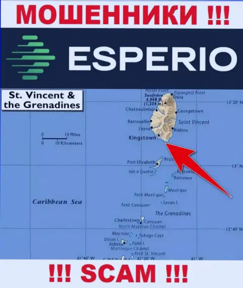 Офшорные internet-разводилы Эсперио прячутся вот тут - Kingstown, St. Vincent and the Grenadines