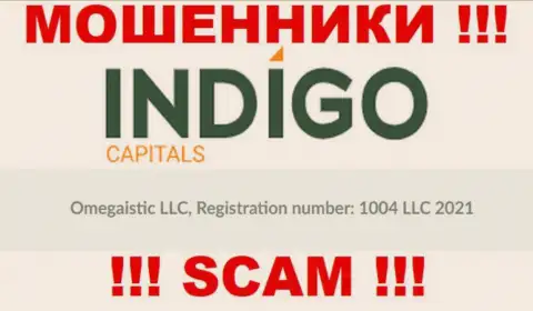 Регистрационный номер очередной противозаконно действующей конторы Indigo Capitals - 1004 LLC 2021