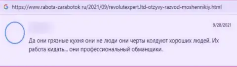 Нелестный отзыв о конторе RevolutExpert Ltd - это хитрые кидалы