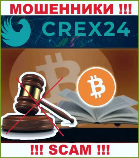 Вообще никто не контролирует деятельность Crex24 Com, а значит действуют незаконно, не взаимодействуйте с ними
