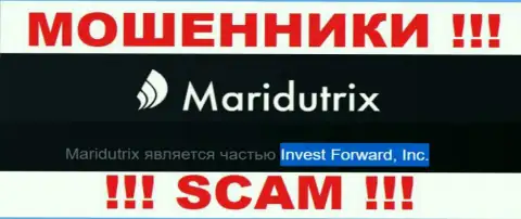 Шарашка Maridutrix находится под крышей организации Invest Forward, Inc.