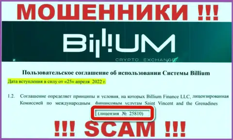 Вы не сможете забрать вложенные денежные средства с Billium Com, предоставленная на интернет-портале лицензия в этом случае не поможет