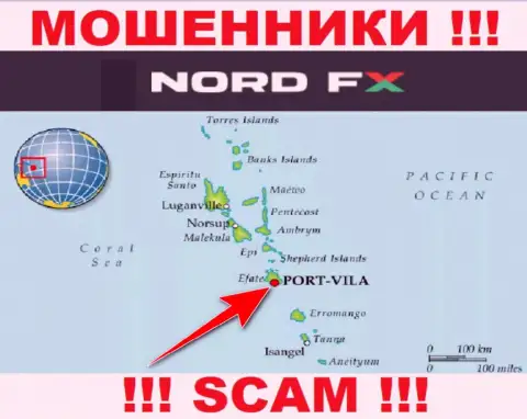 NordFX сообщили на своем сайте свое место регистрации - на территории Vanuatu