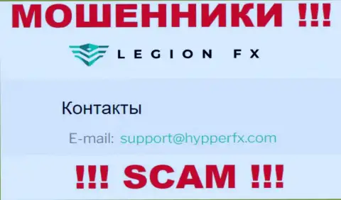 Е-майл internet мошенников ХипперФХ Ком - информация с сайта компании