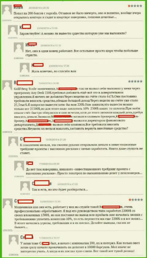 Сообщения валютных игроков Форекс дилинговой компании Супра ФН, размещенные ими на интернет-сервисе boexpert ru